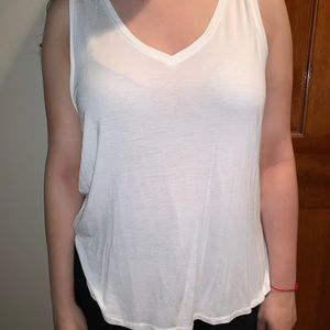 V neck flowy tank top